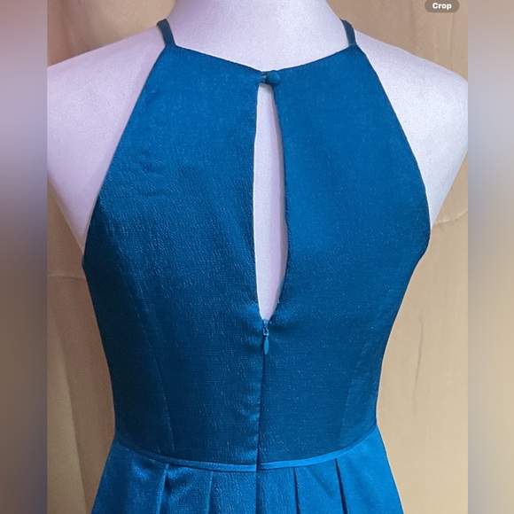 Aidan Mattox Peacock Blue Dress - Picture 8 of 12